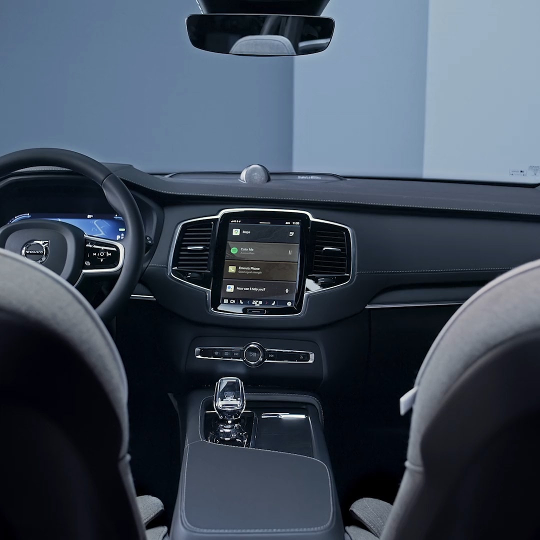 Interior design detail of Volvo XC90 Recharge.