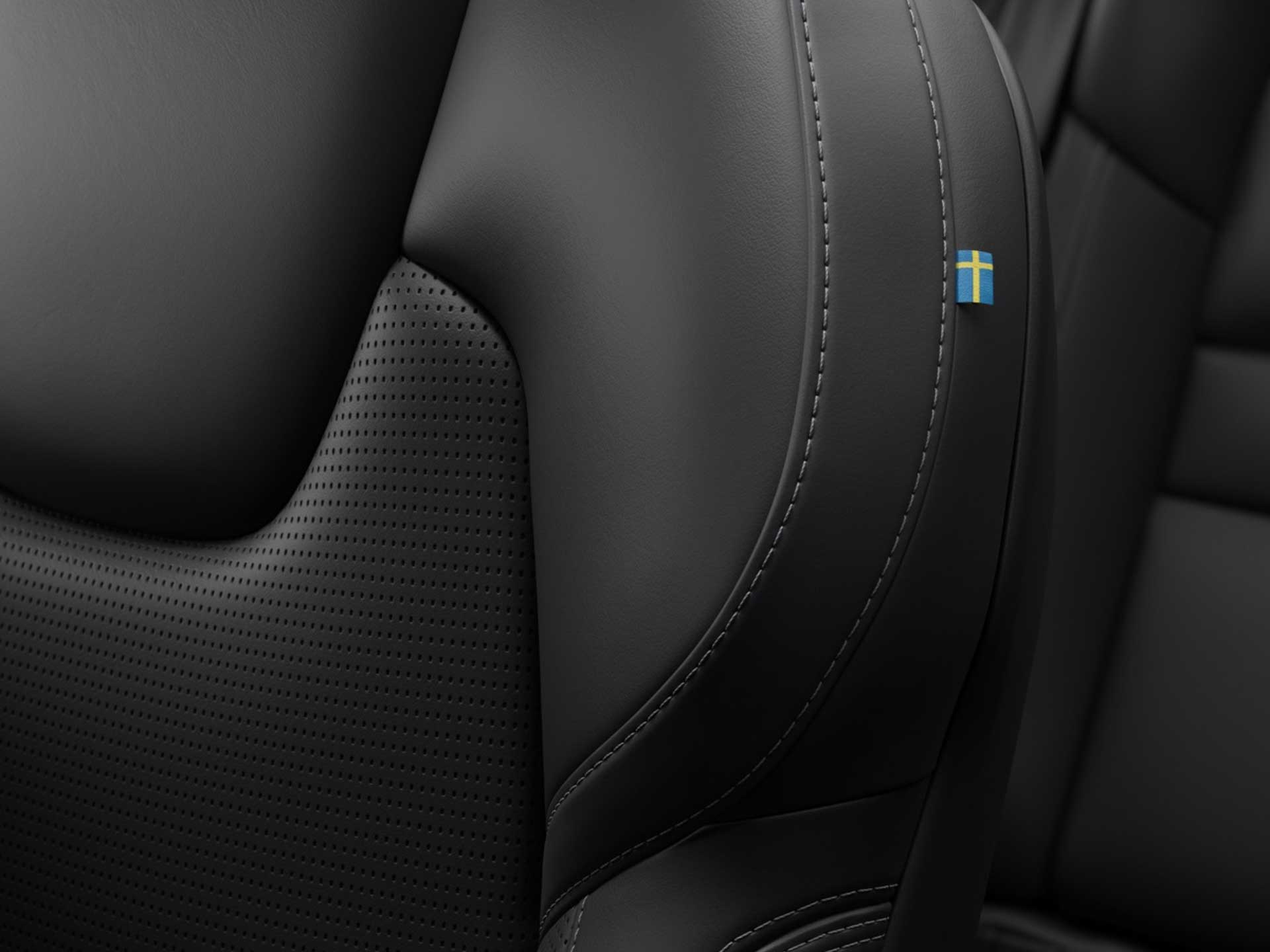 Nappa leather front seats in a Volvo S60 sedan.