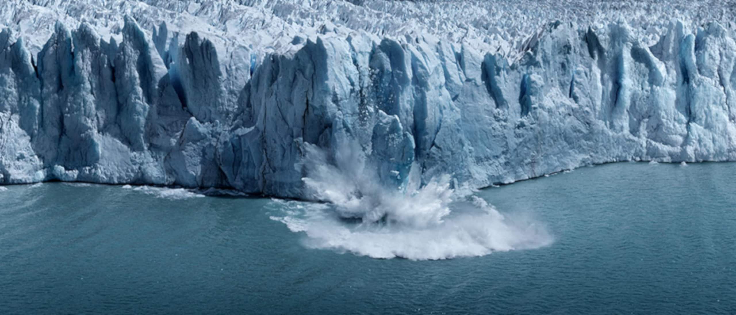 Bild eines schmelzenden Gletschers