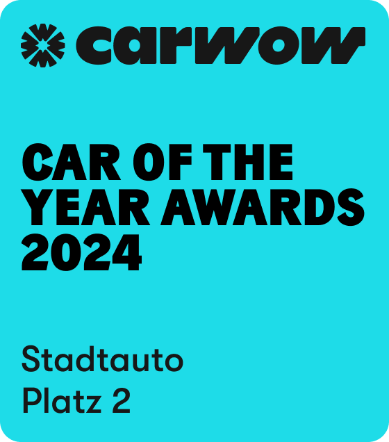 An award badge for EX30 from The Sun,  for the car of the year