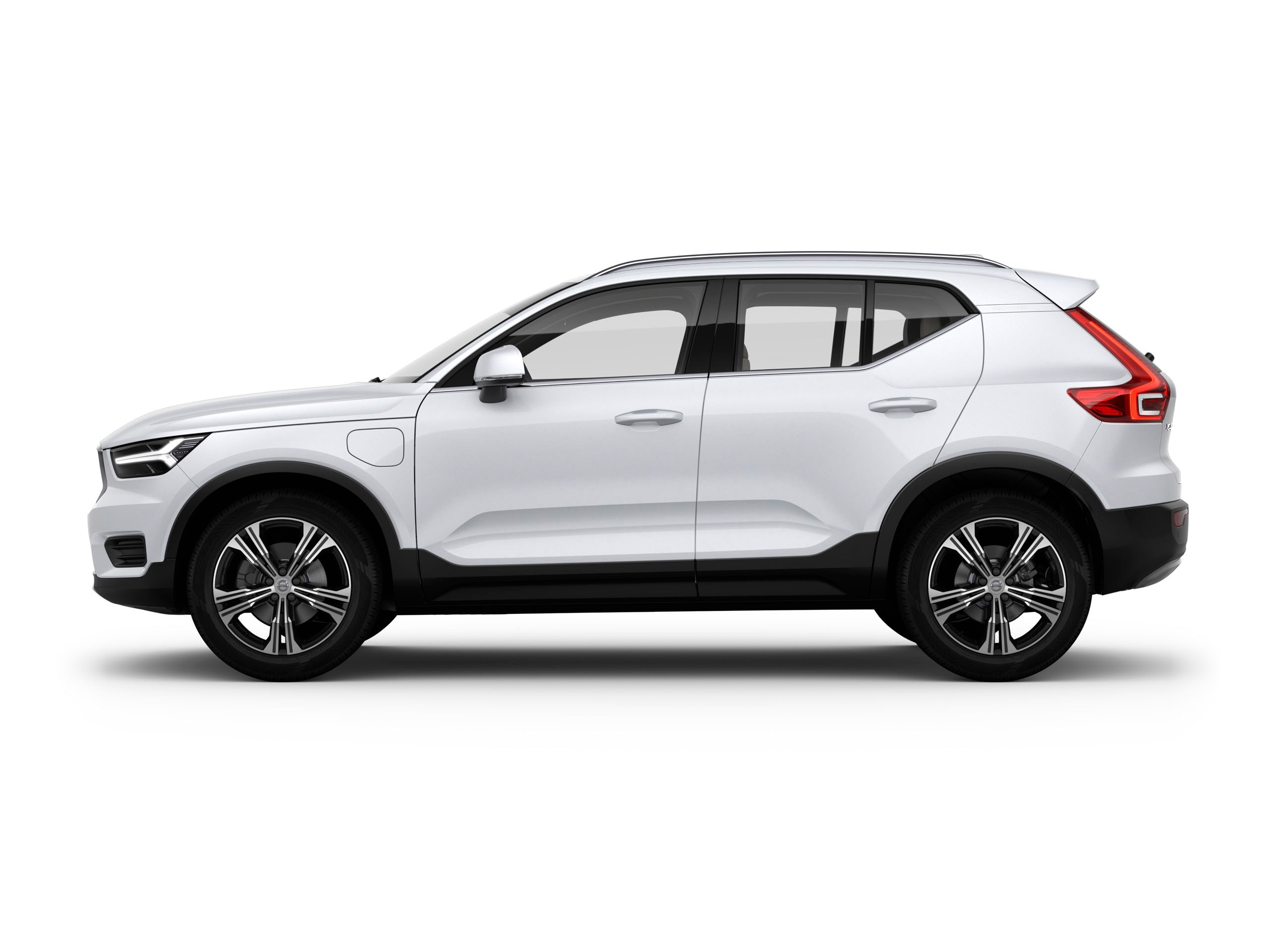 Volvo XC40 Recharge enchufable vista lateral color blanco