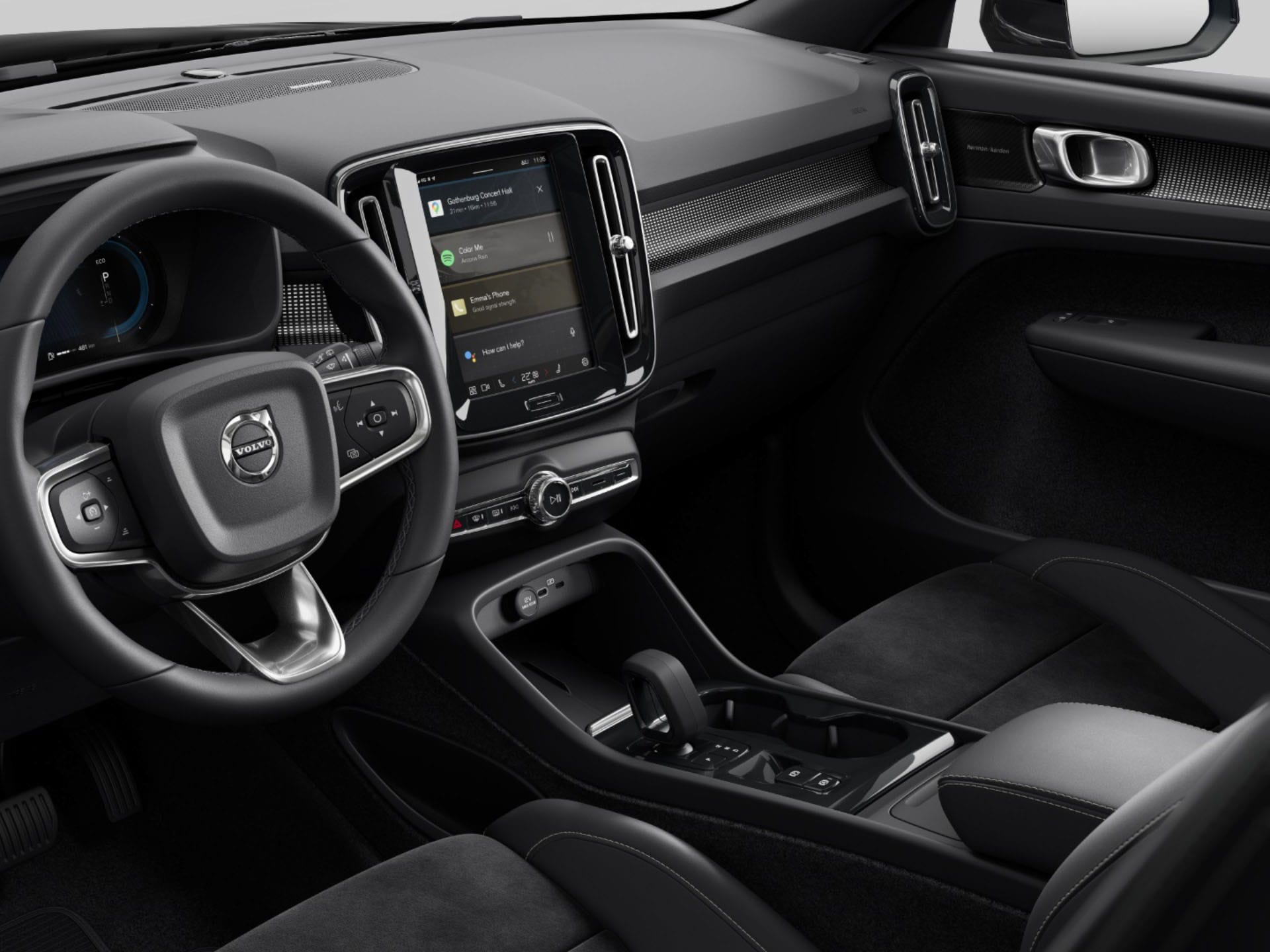 A comfortable, qualitative and versatile interior of the Volvo XC40 SUV. 