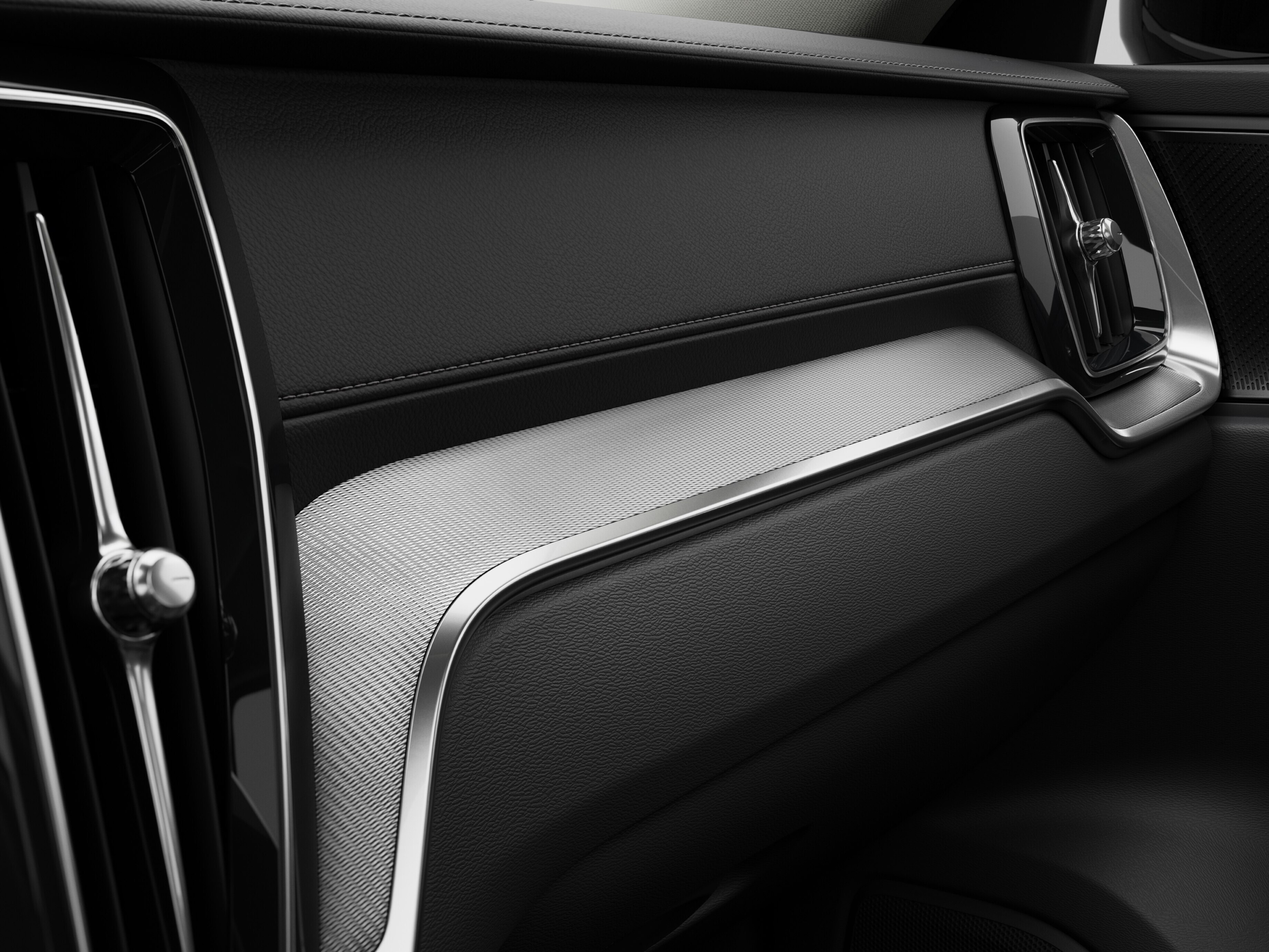 Interior front seats with ventilation and massage in a Volvo V60 Recharge.