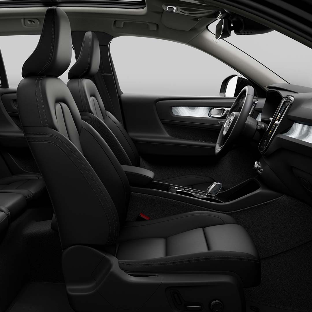 Interior design detail of Volvo XC40 Recharge plug-in hybrid.
