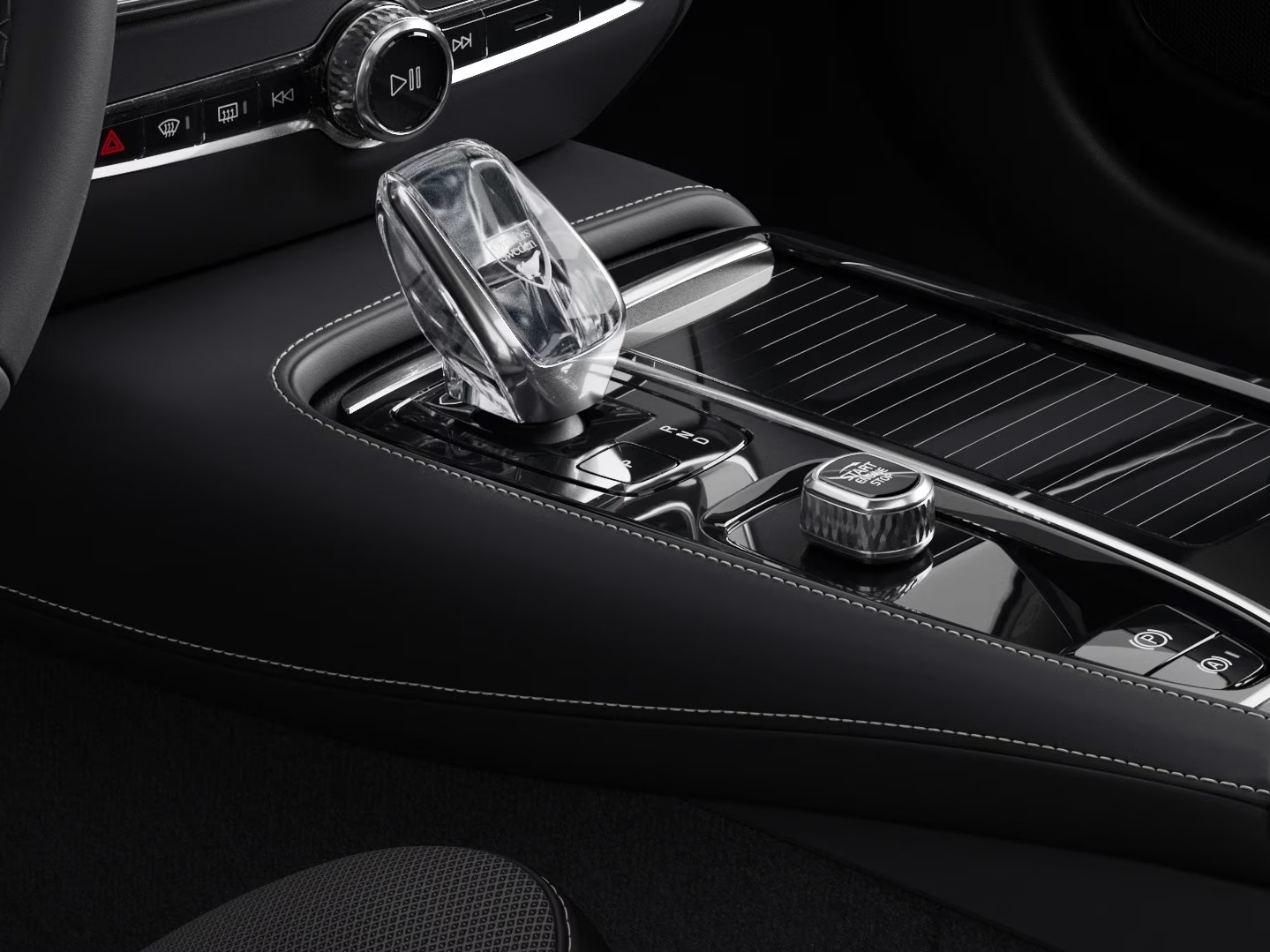 Glossy Volvo Black Edition Interior - Volvo crystal shifter