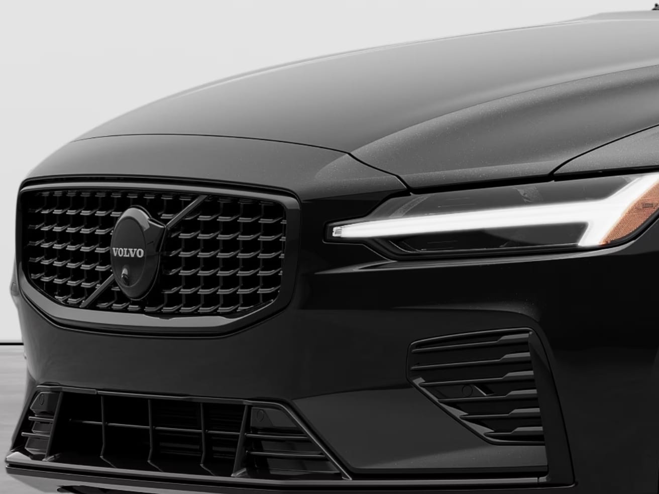Sleek Volvo Black Edition Detailing - Front of Black Volvo Grille