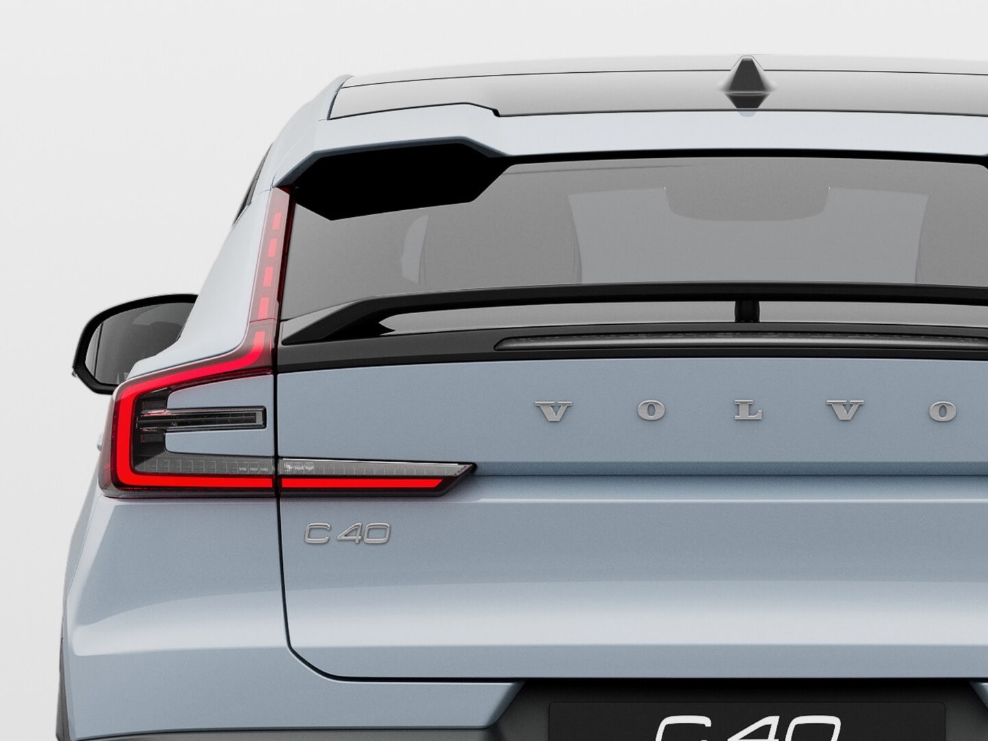 Rear view of Volvo C40 Recharge fully electric