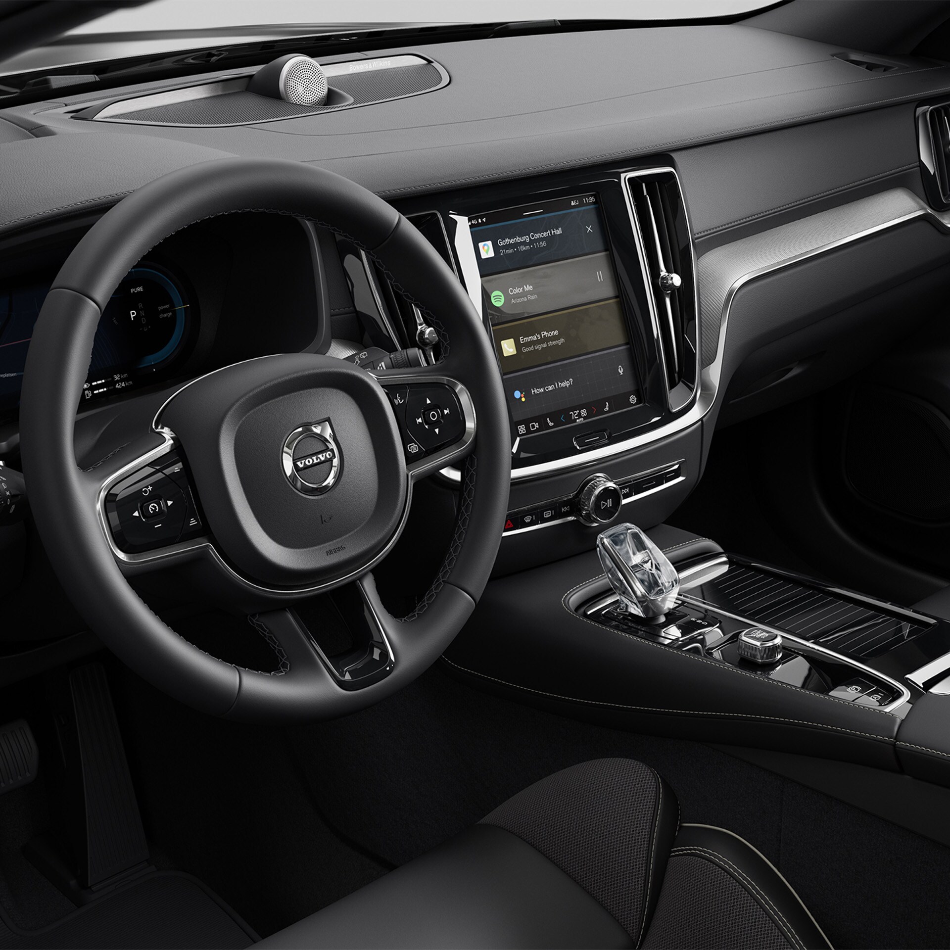 Interior design detail of Volvo V60 Recharge.