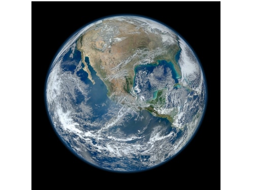 Il pianeta Terra visto dallo spazio.