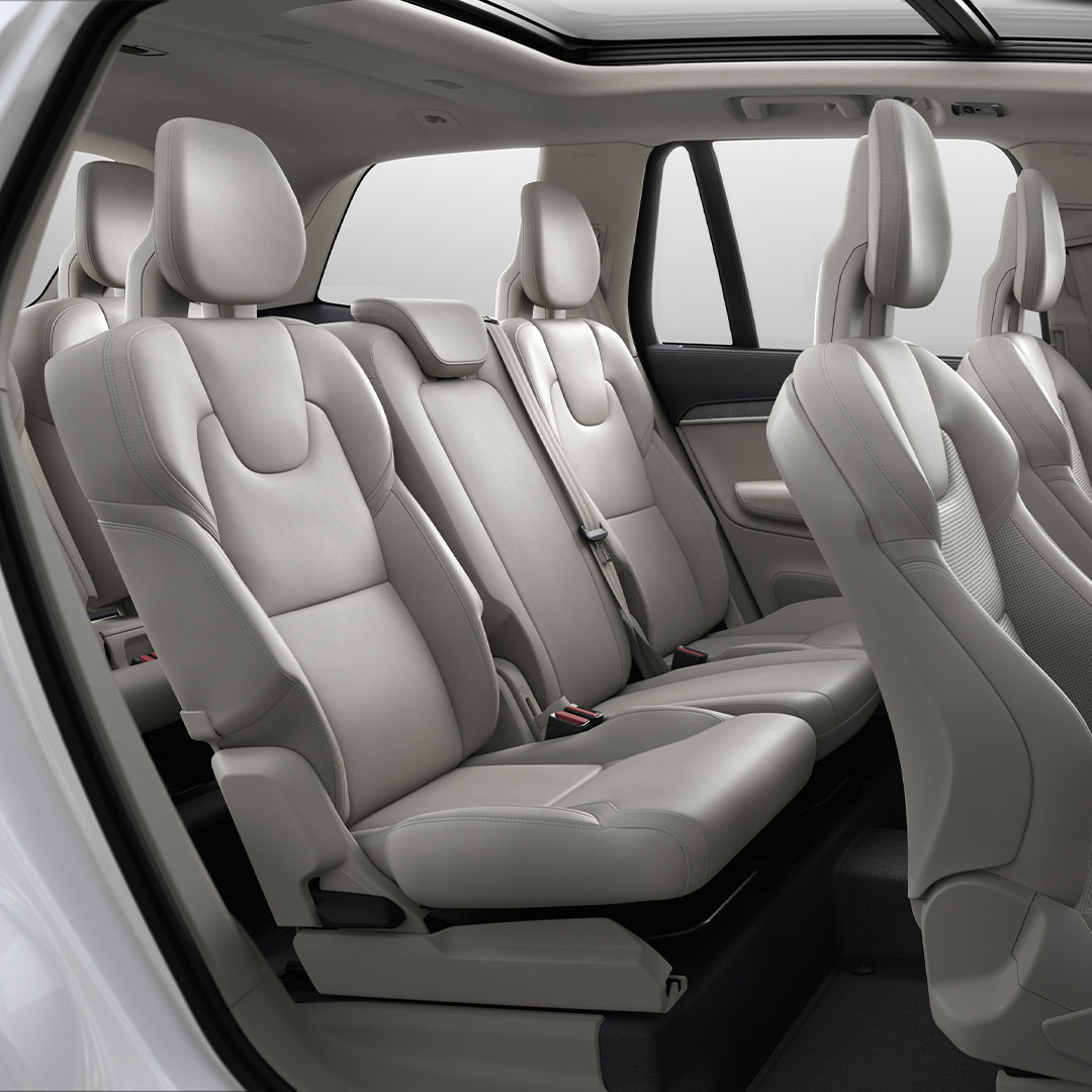 Interior of XC90 showing seating.