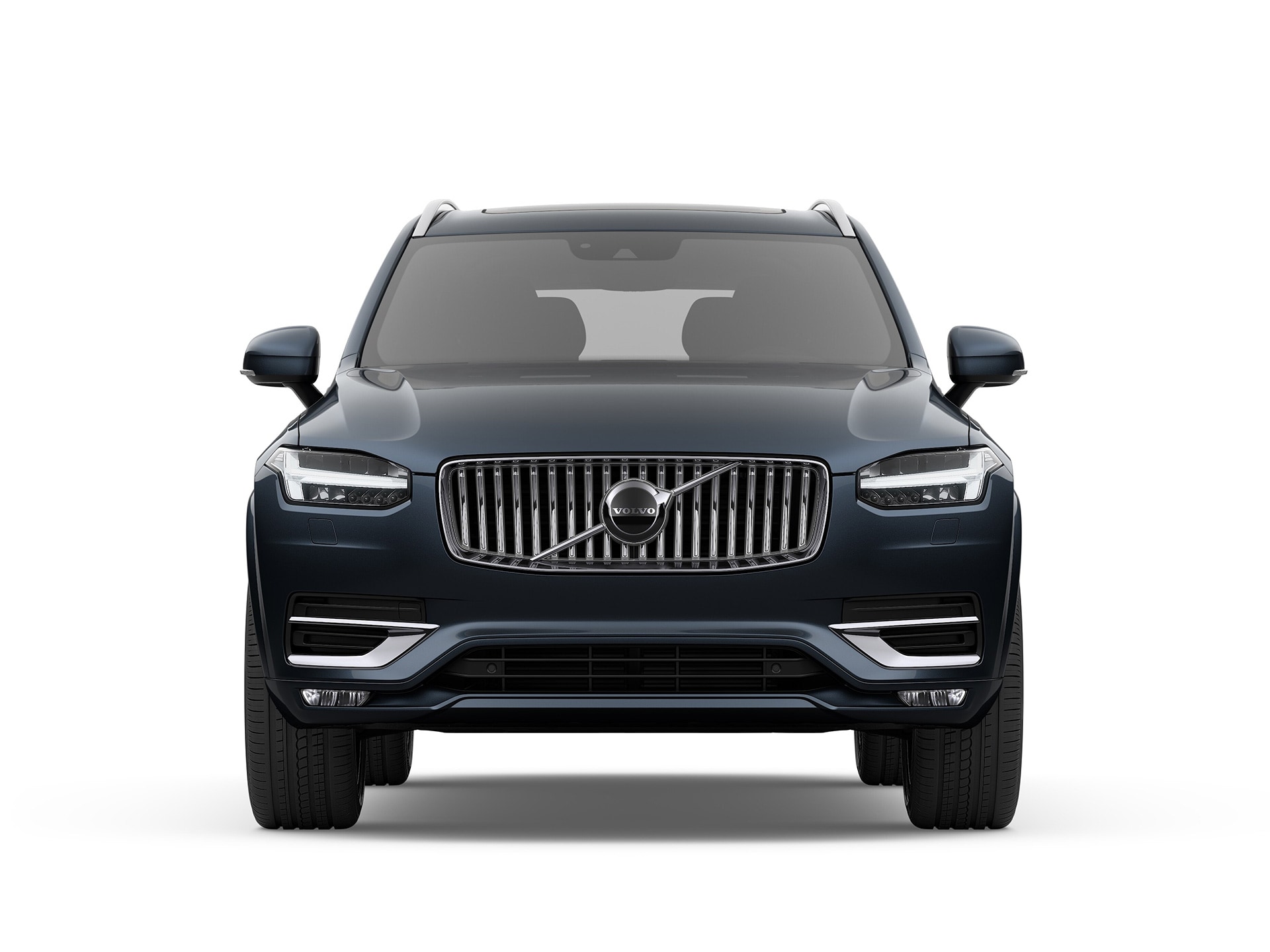The front of a Volvo XC90 SUV.