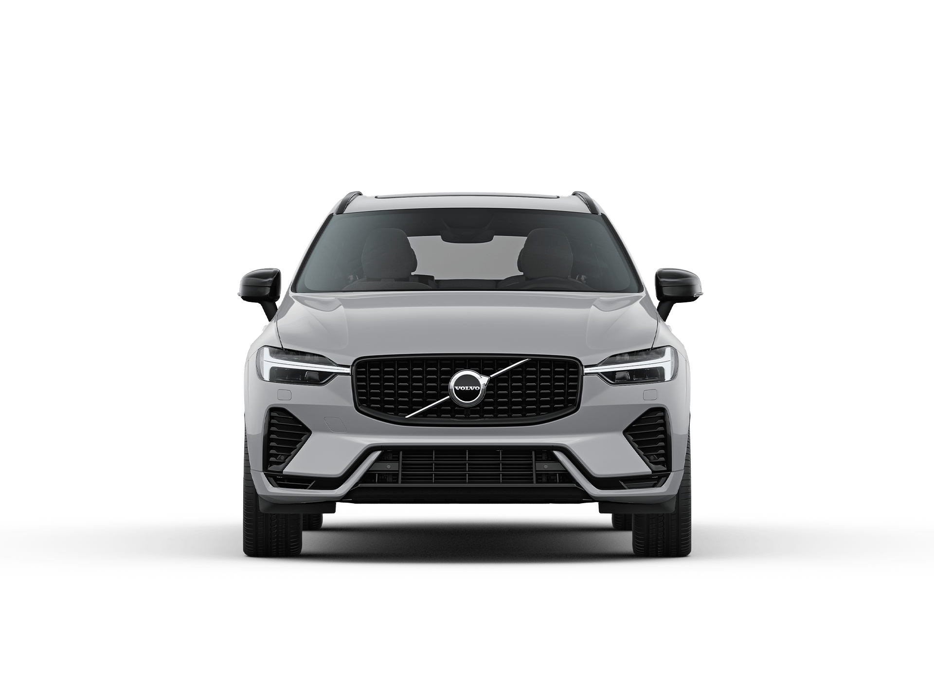 The front of a Volvo XC60 Recharge SUV.