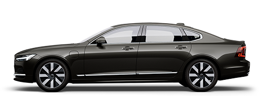 Volvo S90 Recharge plug-in hybrid szedán oldalprofilja.