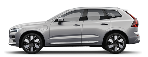 Volvo XC60 Recharge uzlādējama hibrīda apvidus automašīnas sānu profils.