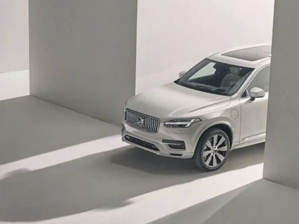 A partial real view of a Volvo Car shot in a studio environment.