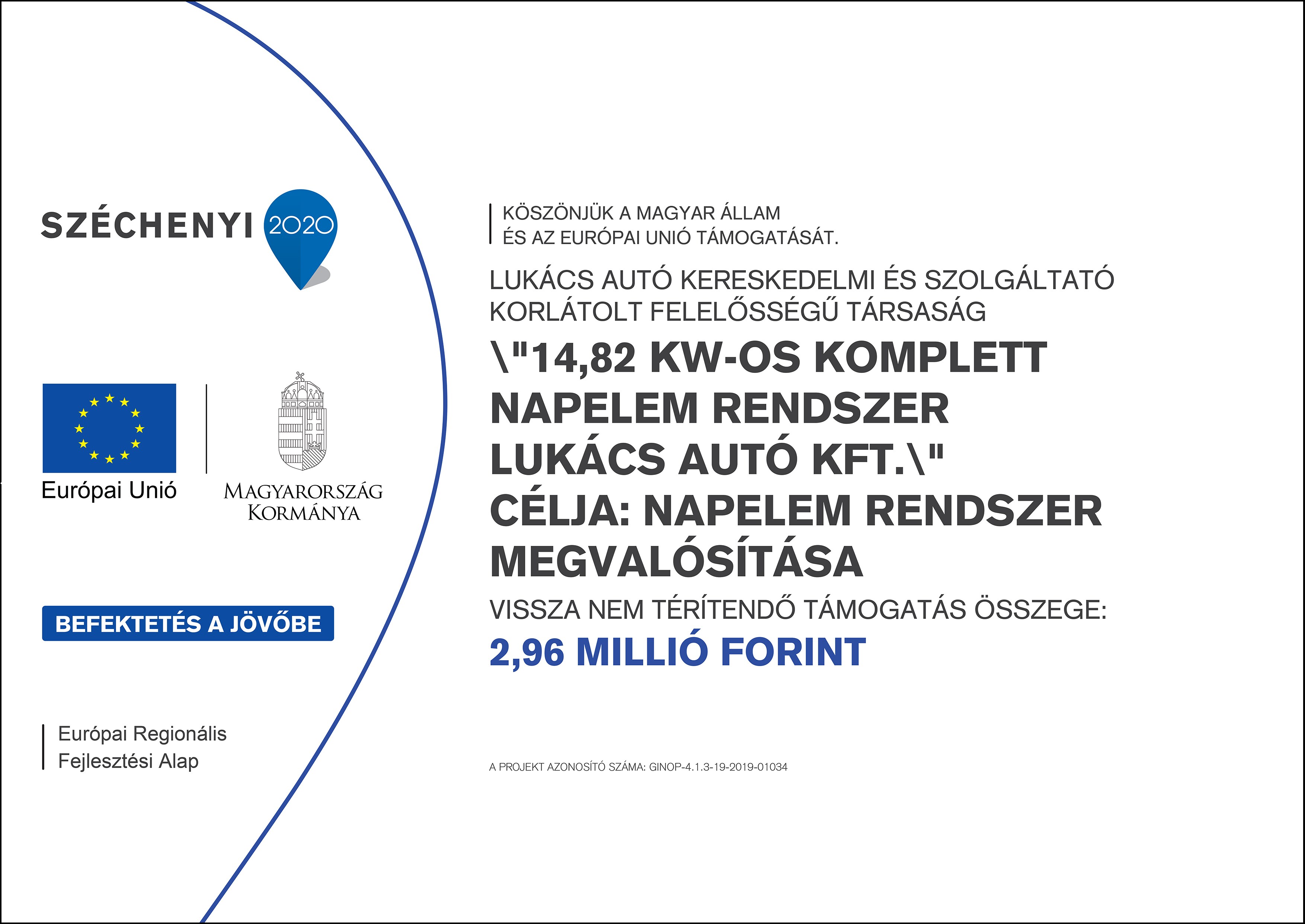 Volvo Lukács Autó - GINOP Tájékoztató