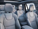 Interior view of nappa leather seats in a Volvo XC90