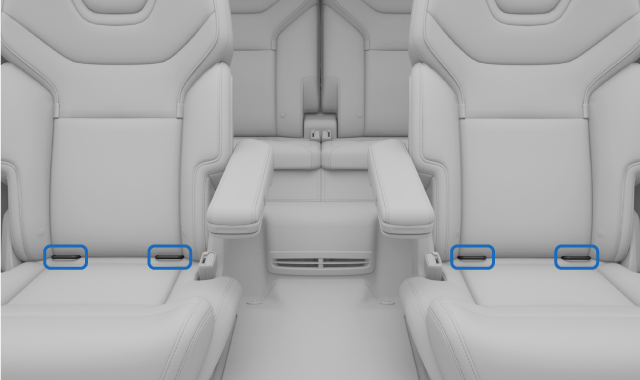Second row ISOFIX anchorage points
