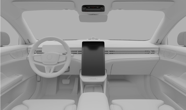 Climate controls in the front passenger compartment