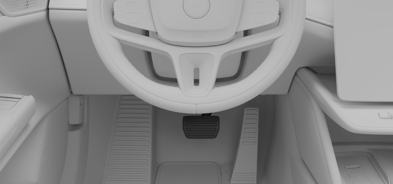 The foot brake pedal