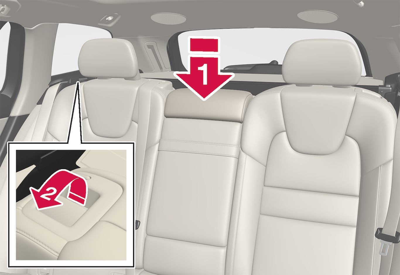 P5-1817-V60-Folding rear seat electrically from back seat