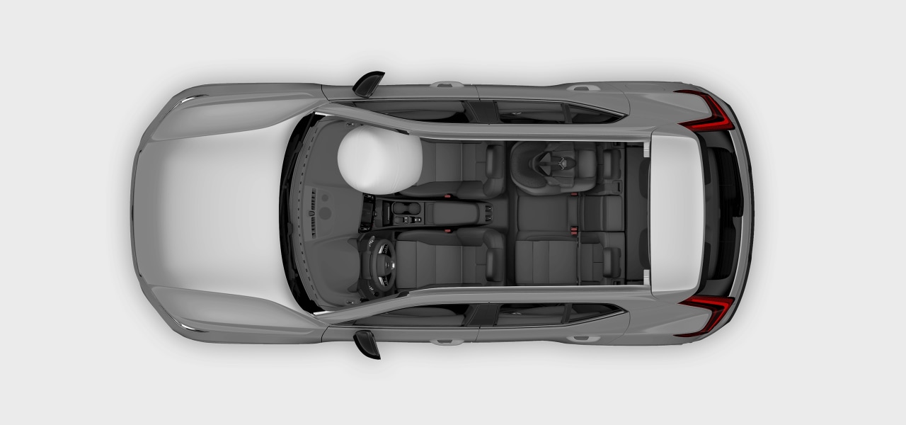 Top-down view of the car