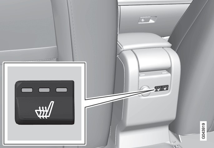 P3-1020-S60/V60 Reglage baksätesvärme