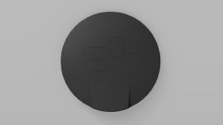 Cable symbol on the cap.