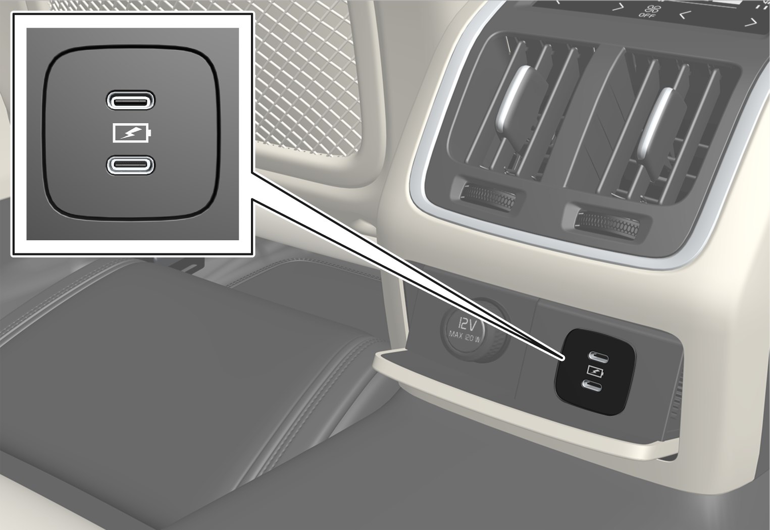 P6-2222-S90L-USB connectors backseat