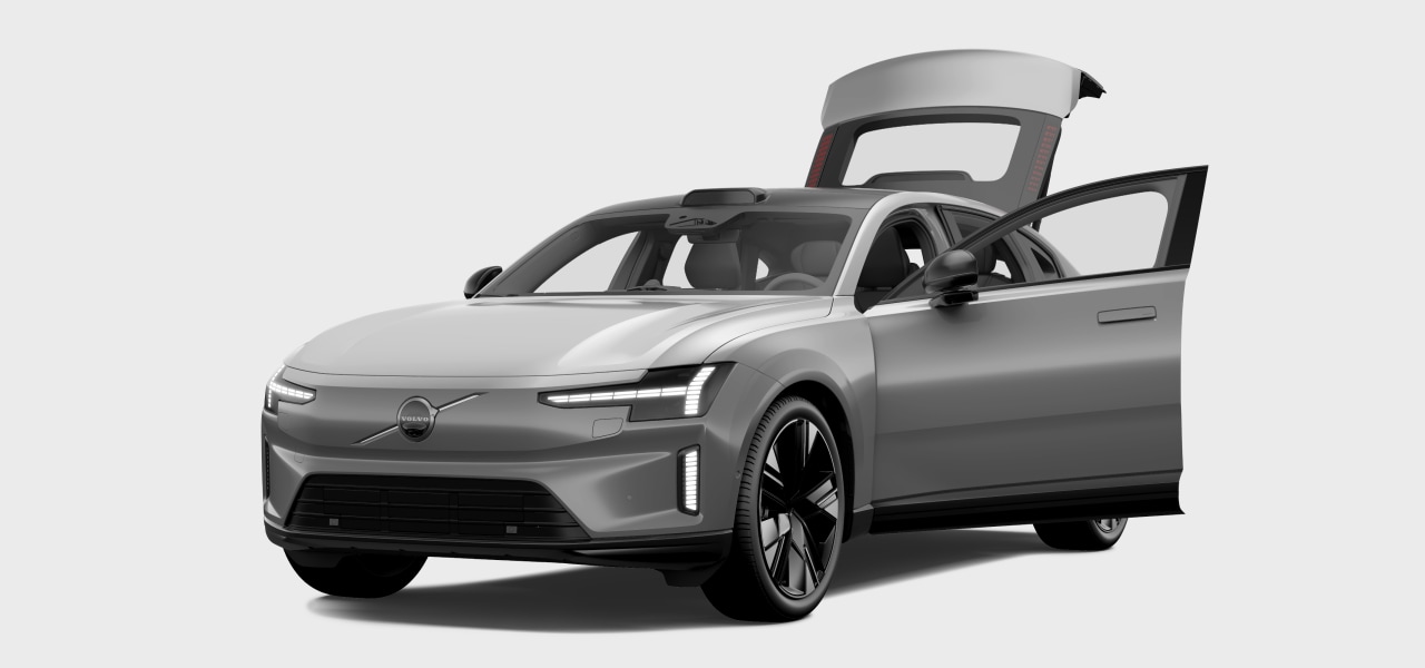 Side view of the car highlighting the driver door and boot