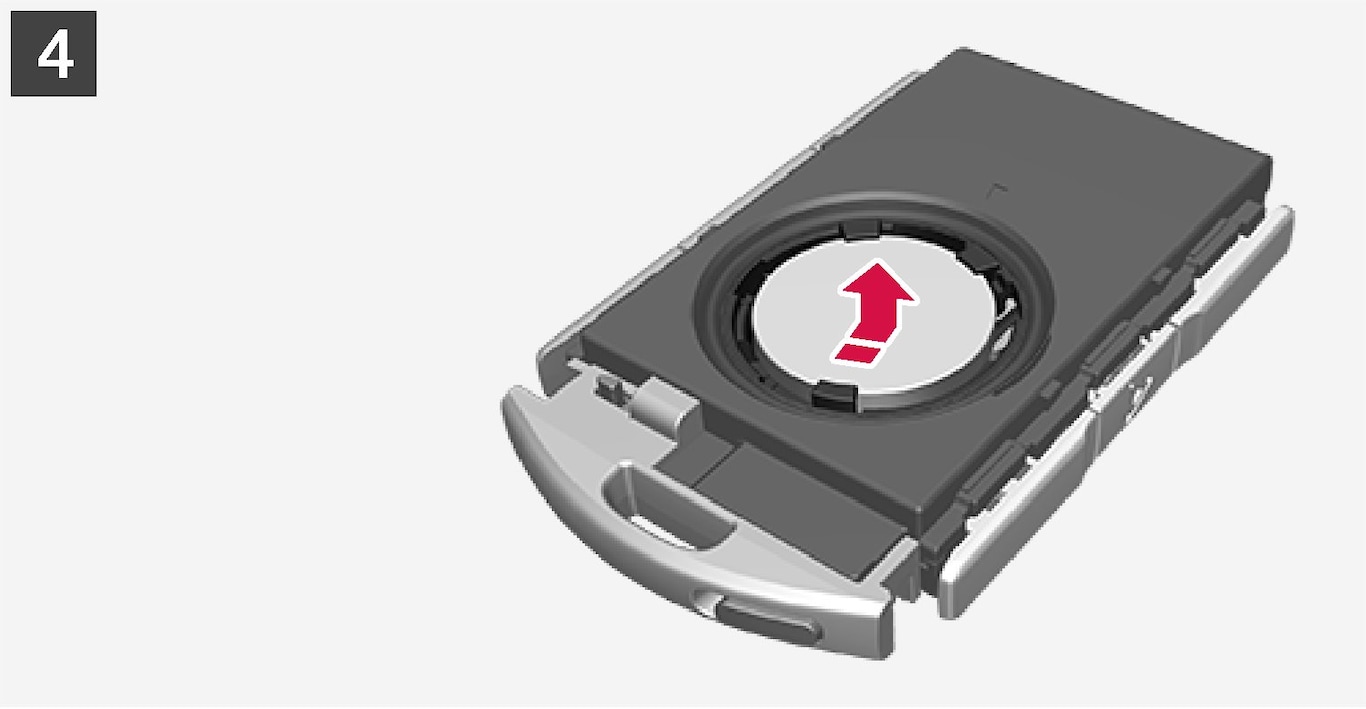 P5-1507 Change battery in remote key - remove battery