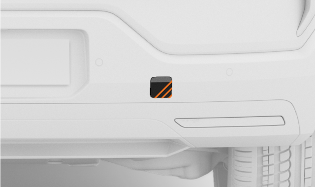 Rear towing eye fastening cover.