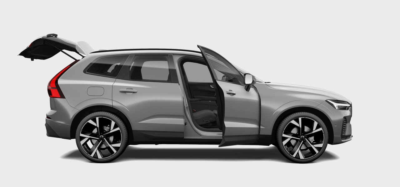 Side view of the car highlighting major storage areas.
