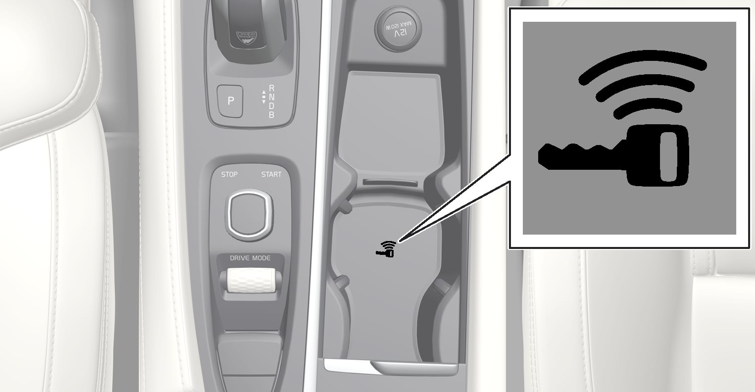 P5- XC90H-1617 Backup start place in tunnel console