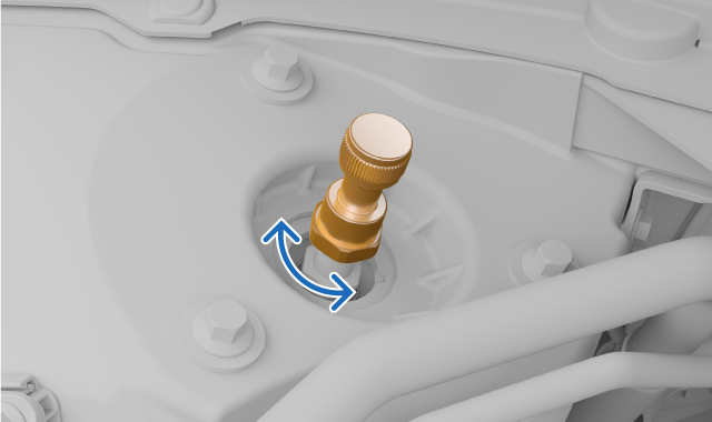 Bouton de réglage de la suspension des roues avant