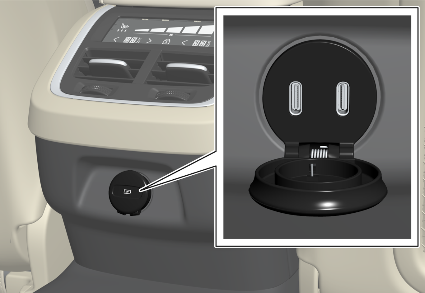 P6-2222-V60-USB connectors backseat