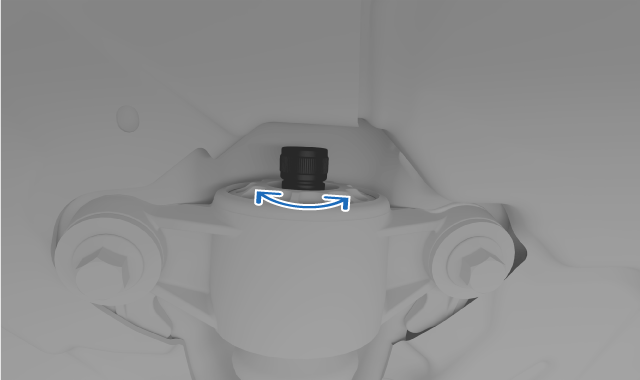 Bouton de réglage de la suspension des roues arrière