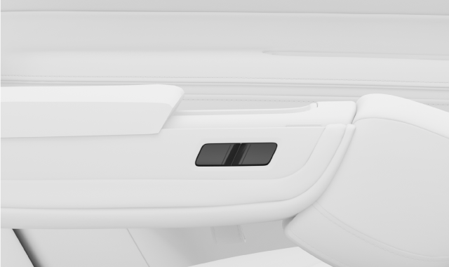 Controls on the center armrest