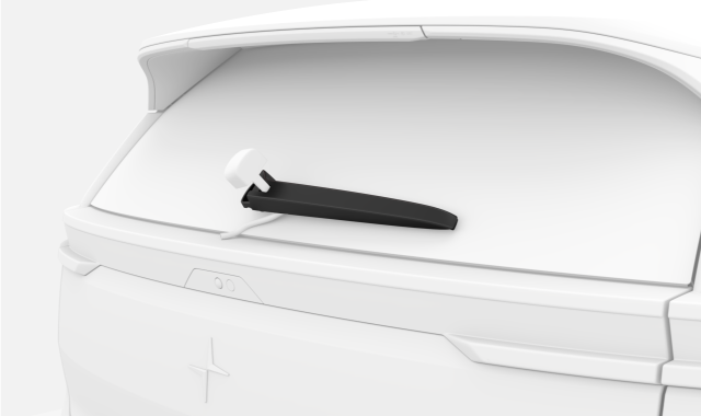 Rear wiper folded back down