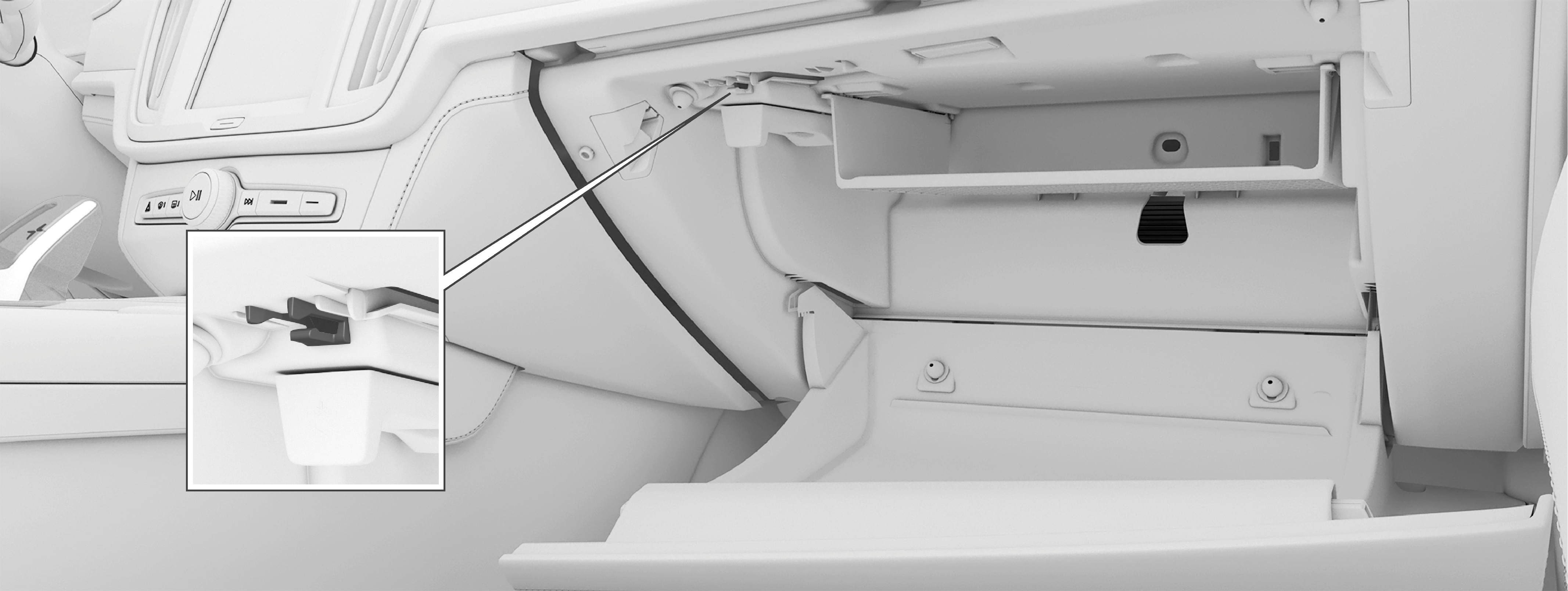 PS-1926-Key storage in glovebox on the passenger side