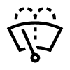 Front wipers and washer symbol