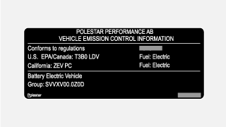 Vehicle Emission Control Information Label