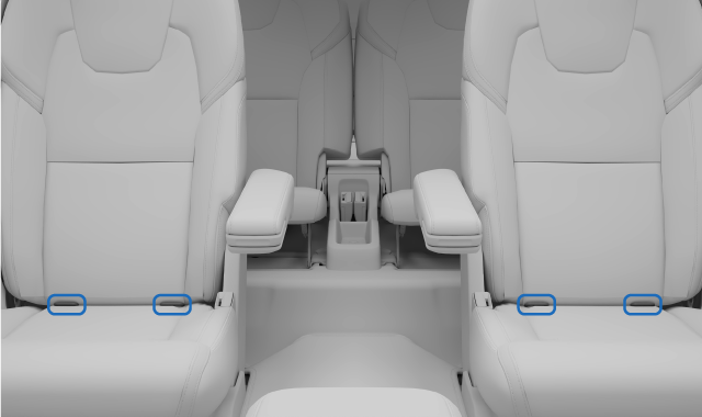 Second-row ISOFIX attachment points