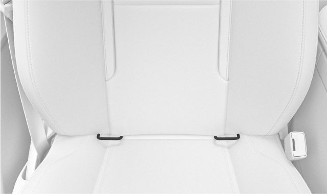 Emplacement des points d'ancrage ISOFIX pour le siège avant