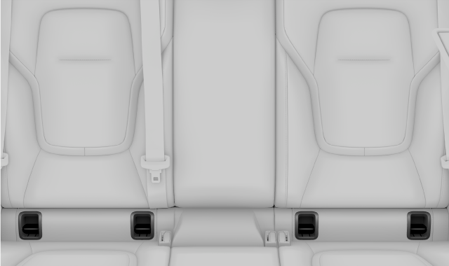 Emplacement des points d'ancrage ISOFIX pour les sièges arrière