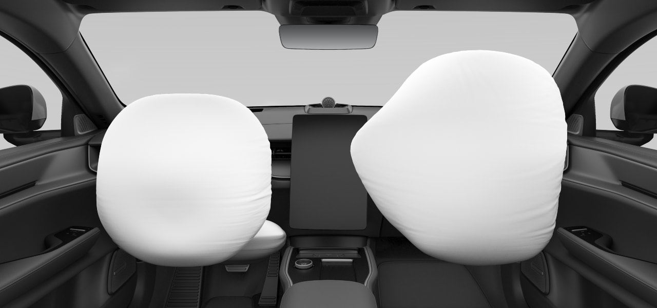 Front airbag placement