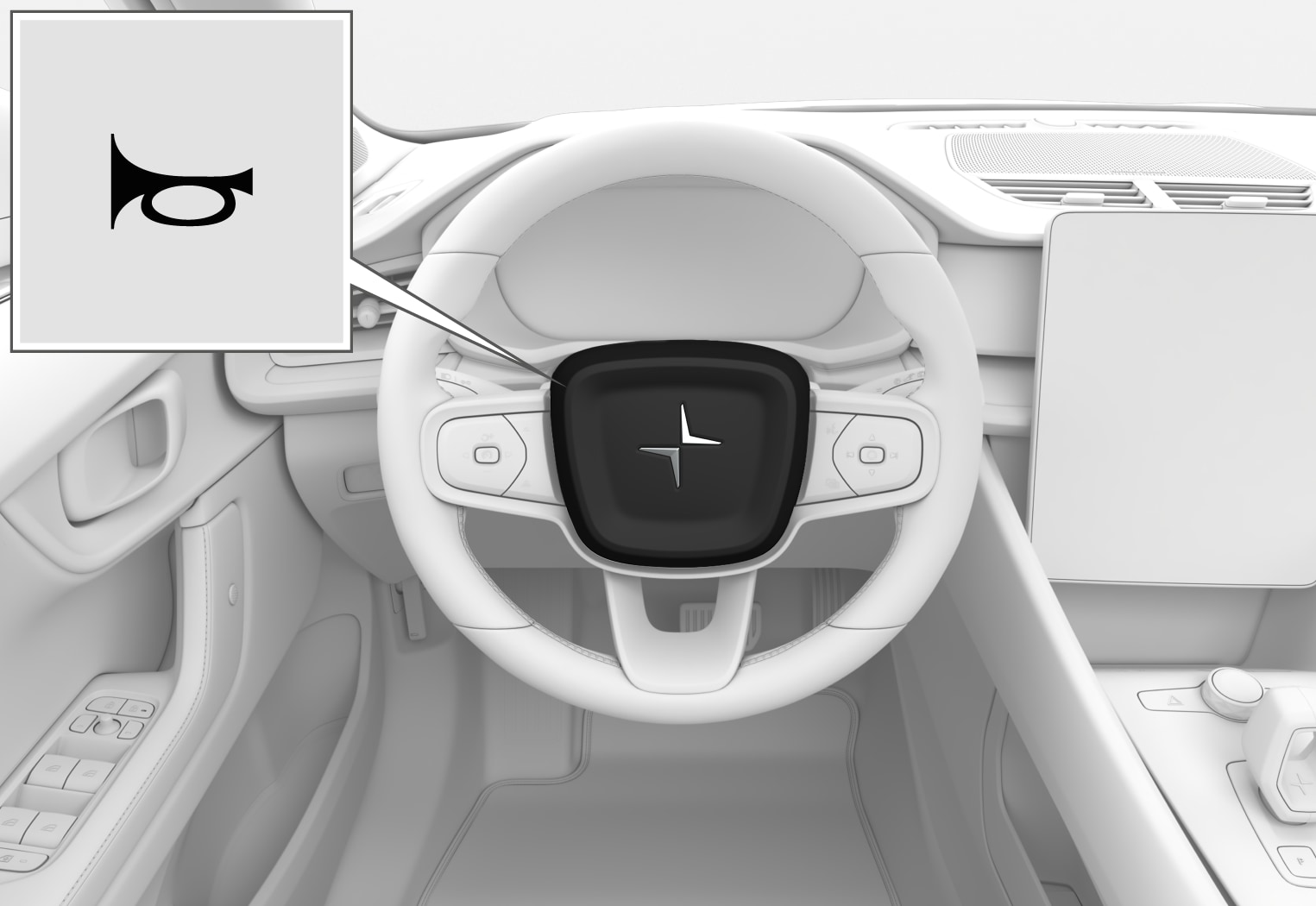 PS2-2222-Horn steering wheel