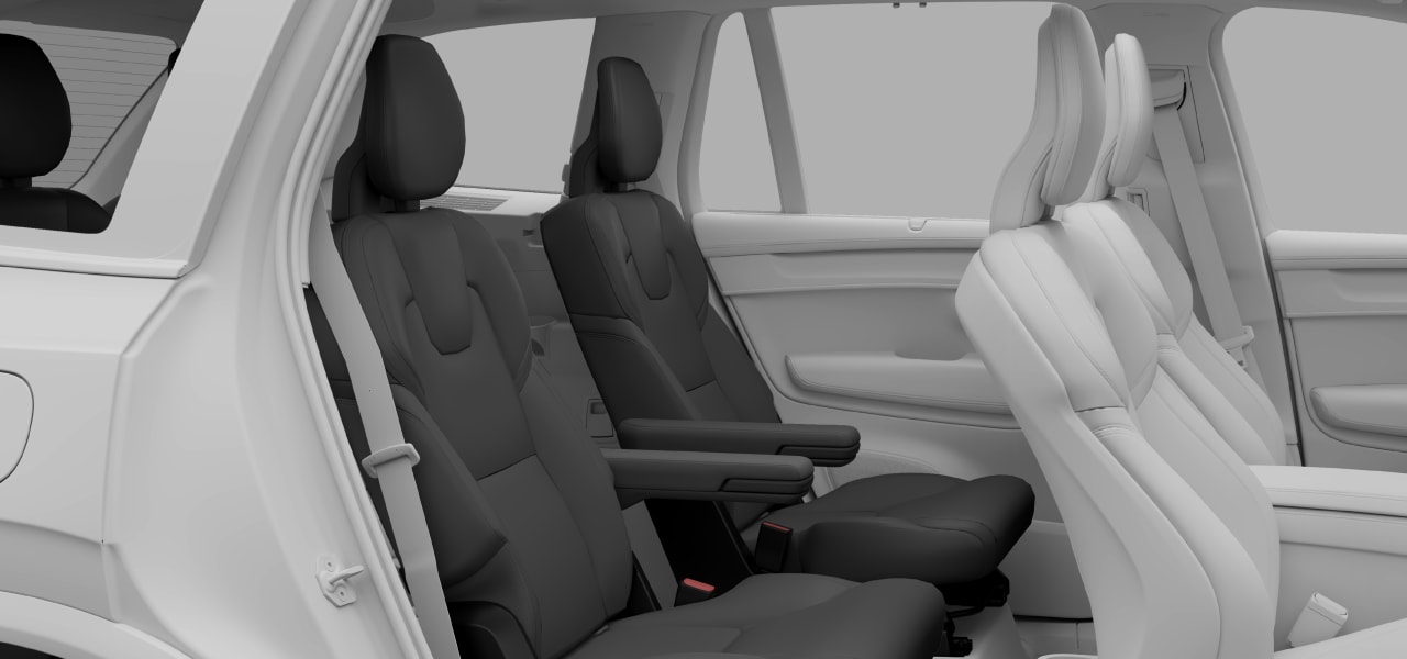 Side view of the vehicle with second-row seats in focus.