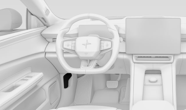 Interior hood lever location