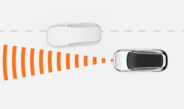 Vehicle turning into radar view